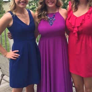 Loft V-Neck Exposed Zipper Dress - EUC, 00